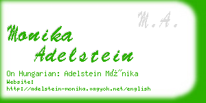 monika adelstein business card